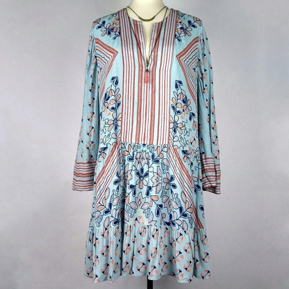 BCBGMaxAzria Dresses & Skirts - BCBGMaxazria Long Sleeve Boho Gypsy Tunic Dress